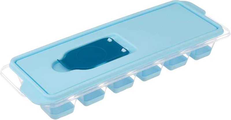 صينية مكعبات ثلج سيليكون من دنيا مع غطاء بلاستيكي